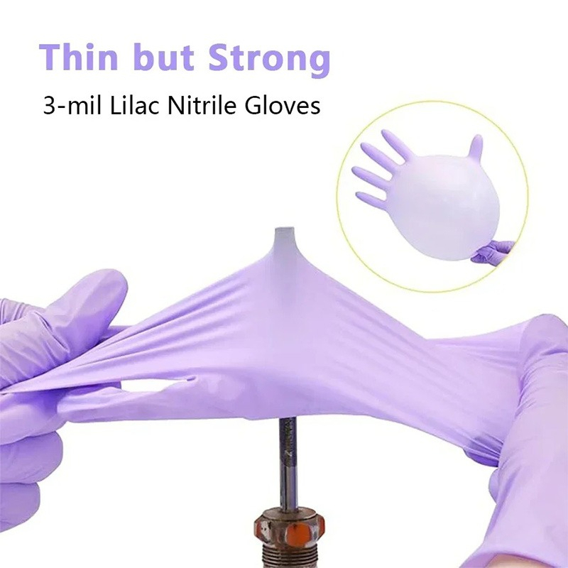 50/100pcs Purple Nitrile Glove - đánh giá và giá Exam Glove Nitrile