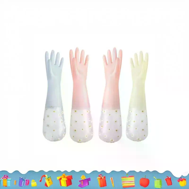 Floral Pattern Household Latex - đánh giá và giá Rubber Glove Cleaning