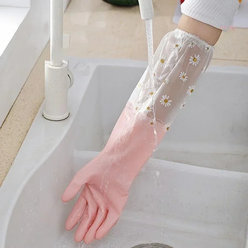 Household Long Sleeve Rubber G - đánh giá và giá Rubber Glove Cleaning