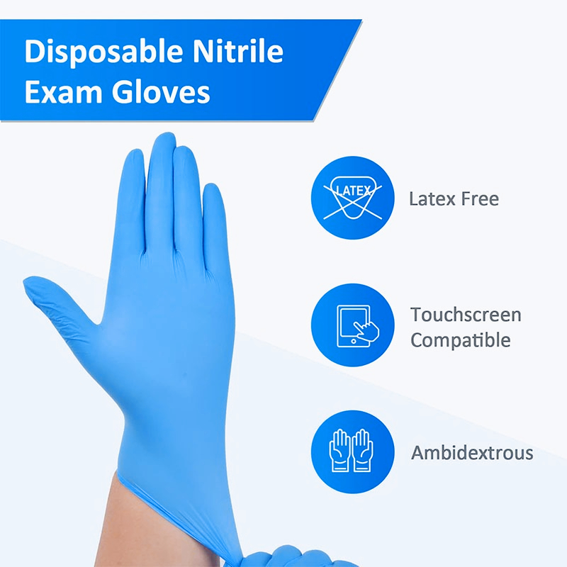 100PCS Blue Nitrile Disposable - đánh giá và giá Nitrile Mechanic Glove