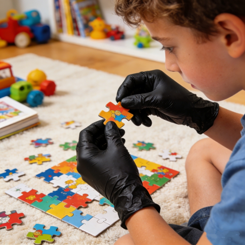 Kids Black Nitrile Disposable  - đánh giá và giá Nitrile Mechanic Glove