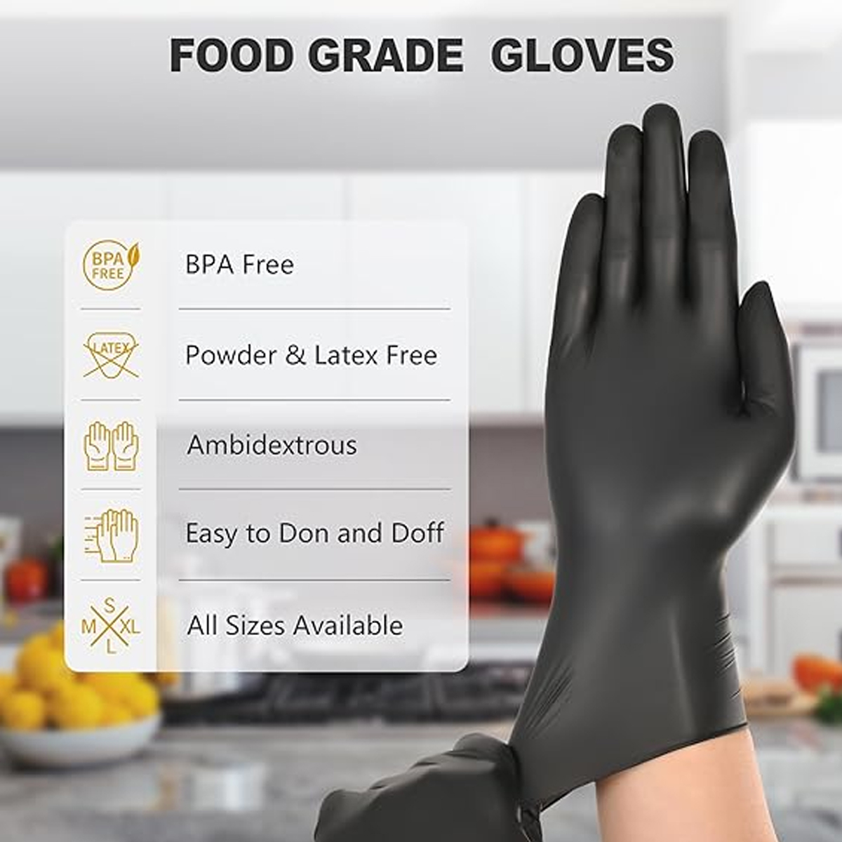 Heavy-Duty Black Disposable Ni - đánh giá và giá Nitrile Mechanic Glove