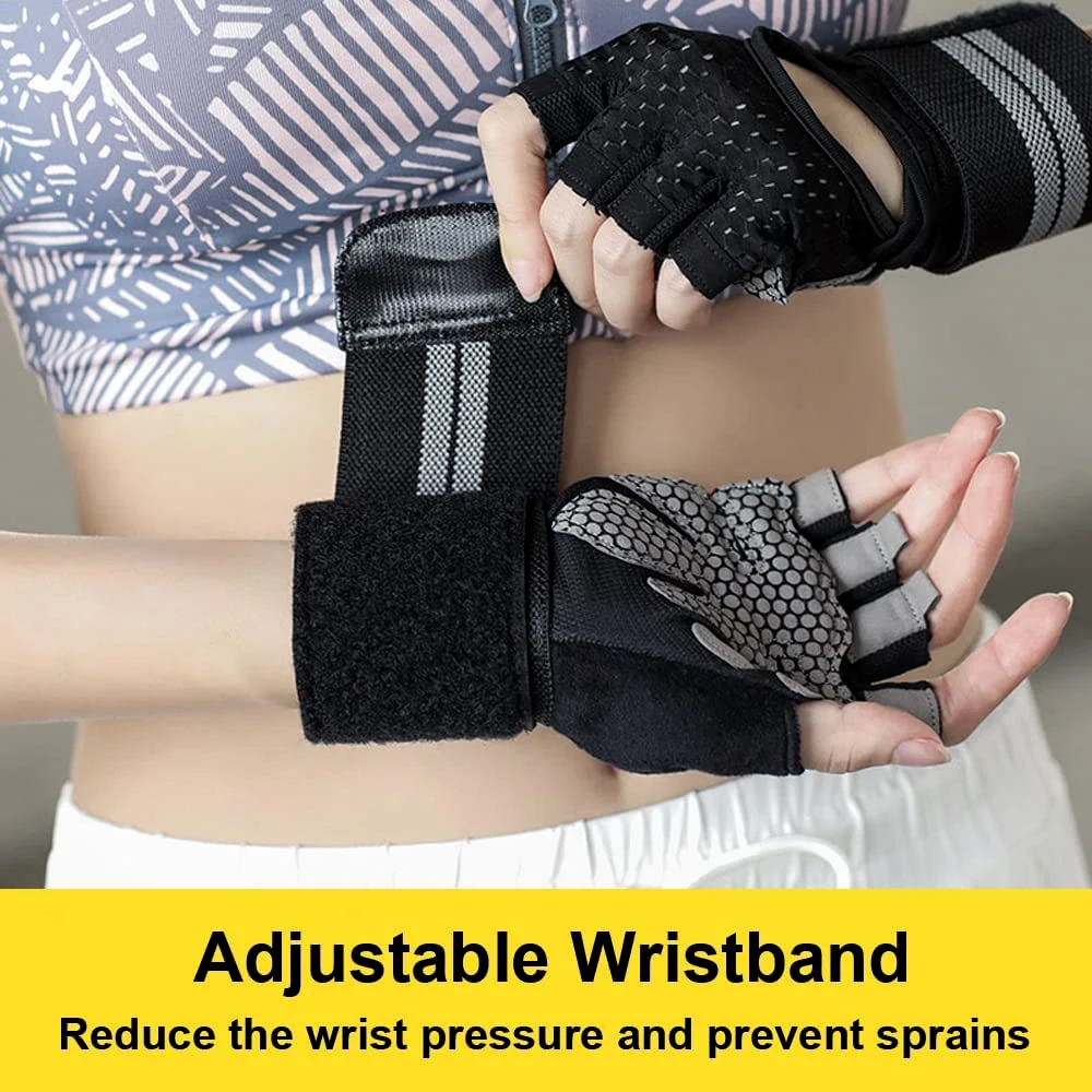 1Pair Half Finger Gym Fitness  - đánh giá và giá Workout Glove Gym